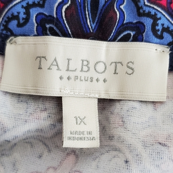 Talbots Plus Paisley Print Skirt Size 1X A-line Stretch Floral Boho Pull-on - Picture 8 of 10